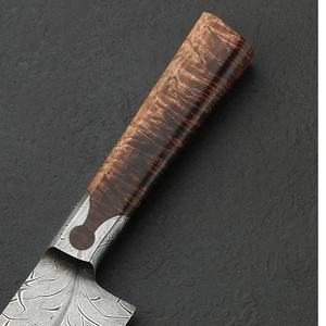 มีดเชฟทำมือขนาด 9 นิ้ว ทำจากเหล็กกล้าไร้สนิม พร้อมปลอกหนังสุดพิเศษ ด้ามจับสวยงาม ปรับแต่งได้ - Product Image 6