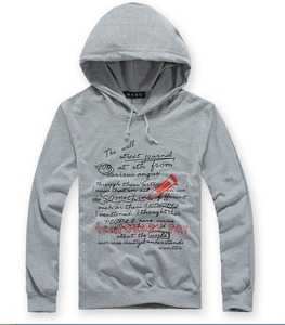 Sudaderas con capucha estampadas de lana de algodón, sudaderas con capucha estampadas delgadas personalizadas, sudaderas con capucha serigrafiadas - Product Image 5