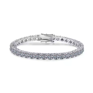 Stylish 4.50 MM Length Tennis <b>Bracelet</b> Ethical Lab Grown Diamonds Elegant Gold Jewelry for Party Everyday Elegance Gift - Product Image 5