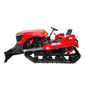 2024 Chinese new farming crawler tractor 25hp 35hp 50hp 80hp 90hp 100hp crawler tractor with front end bucket