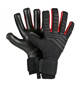 Gants de gardien de but en cuir respirant Durable professionnel Logo personnalisé impression paume plate unisexe Protection des doigts passionné de sport - Product Image 2
