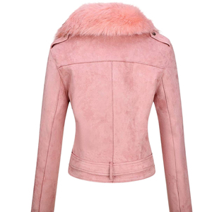 Chaqueta de Cuero Cómoda de Alta Calidad para Mujer, Chaqueta de Cuero Premium, Elegante, Moderna, Informal, Ropa de Calle - Product Image 4