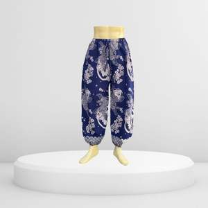 Pantalones tribales Hippy Harem informales para mujer DE EXPORTACIÓN DE Tailandia, pantalones de Estilo Hawaiano de algodón suave para verano y festivales - Product Image 5