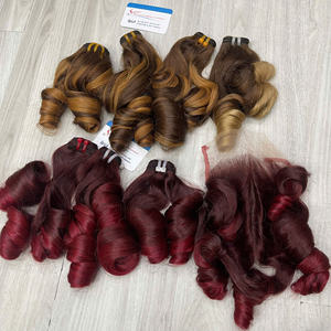 RETOURNEZ AU STOCK : Mèches de cheveux bouclés et rebondissants effet vapeur, couleur magnifique et brillante, 100% cheveux humains, prêtes à être expédiées - Product Image 4