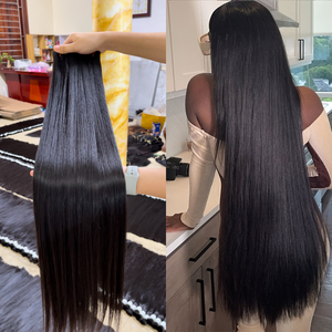 Extensions de cheveux vierges Remy lisses de luxe, cheveux vietnamiens, vente en gros VIP, double trame, double trame, fermeture en dentelle, perruques - Product Image 1