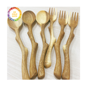 ช้อนไม้ทำจากไม้อะคาเซียธรรมชาติเหมาะสำหรับผสมคนและเสิร์ฟที่ผลิตในเวียดนาม - Product Image 4