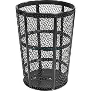 Cubo de basura hecho de hierro negro hecho a mano para limpieza del hogar - Product Image 1