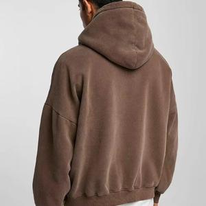 100% Cotton Solid Winter Heavyweight Fleece Regular Fit Mens Pullover <b>Hoodie</b> Streetwear Sweatshirt - Product Image 6