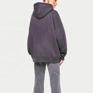 Gran oferta de alta calidad 100% algodón personalizado de manga larga deporte gimnasio polar pulóver liso Crop Top sudaderas con capucha de mujer de gran tamaño - Product Image 4