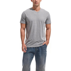 T-shirt pour homme de haute qualité T-shirt à col rond en coton ajusté Disponible en tailles hautes Tarifs de gros 1 ou 2 packs - Product Image 2