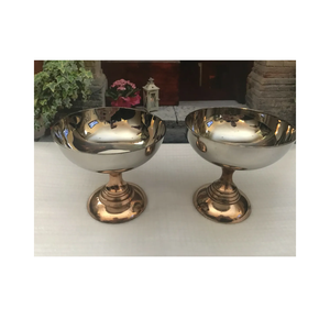 Vaso de Helado Acero Mediano Pie Corto con Tenedores para Postre Aperitivos con cuchara de latón y uso hecho a mano al mejor precio - Product Image 2