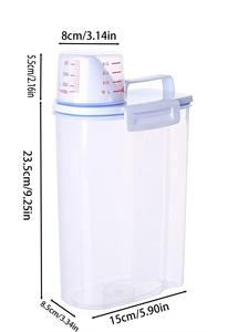 <b>Clear</b> PP Food Storage <b>Container</b> Moisture Proof Sealed Box for Cereal Grains & Kitchen Organization - Product Image 3