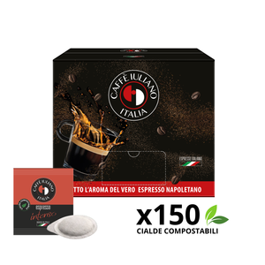 Caffè Iuliano Espresso Intenso 150 dosettes compostables Mélange italien - Product Image 1
