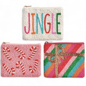 Monedero Elegante Hecho a Mano con Cuentas de Semillas, Cartera Pequeña Bordada, Bolsa para Monedas con Bordado de Cuentas, Monedero de Regalo Hecho a Mano - Product Image 1