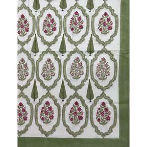 Hand Block Printed King Size 100% Cotton Double Bedsheet Pillow Cover Eco-Friendly Floral <b>Comforter</b> <b>Set</b> for Home 3 Pcs <b>Set</b> - Product Image 2