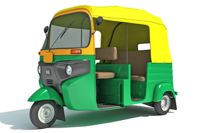 Tricycle motorisé fermé pour passagers, taxi indien Tuk Tuk, auto-rickshaw, vente chaude - Product Image 5