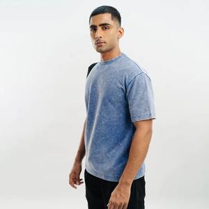 T-shirt vintage personnalisé délavé à l'acide pour homme Oversize 230g 250g DTG Print Streetwear en polyester/coton - Product Image 4