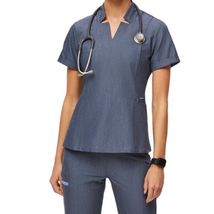 2024 nuevo estilo conjuntos de uniformes de hospital uniforme de enfermera ajuste Scrubs mujeres Spandex conjunto de uniformes de Enfermería Médica - Product Image 3