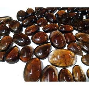 Cuarzo Champán Natural al por Mayor, Pulido por Ambos Lados, Tamaños Variados, Cabujón Suelto para Joyería, Cuarzo Champán de Formas Mixtas, Piedra Preciosa - Product Image 6