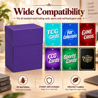 Boîte de rangement en plastique PP avec séparateurs pour cartes à collectionner, étui de transport personnalisé, organisateur de cartes de collection