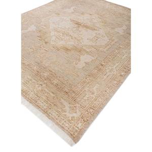 Tapis noués à la main en laine Thyme Ivory pour la maison, styles médaillon classiques et puzzle rectangulaires pour adolescents - AKWL-1600 Tapis de salon - Product Image 2