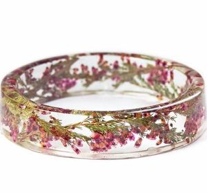 MEILLEUR bijoux fins bracelet jonc fleur en résine acrylique avec modèle de maillon de chaîne de Style ange bracelets élégants - Product Image 2