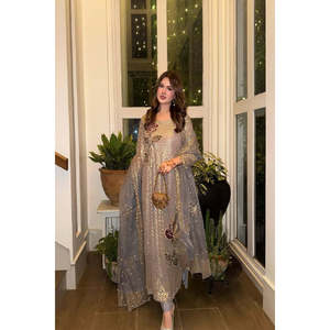 Conjuntos de Traje de Lujo para Mujer Nureh TW-16 Colección Bordada en Chifón TC-1474 - Product Image 1