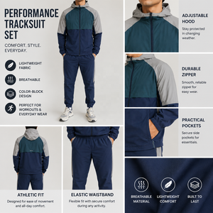 Conjunto Deportivo Personalizado para Hombre, Chaqueta Cortavientos y Pantalones de Nylon Transpirables para Correr, con Capucha, Ligero, OEM, ODM, Marca Privada de Fábrica - Product Image 4