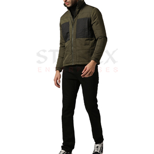 Venta al por mayor al aire libre de los hombres a prueba de viento chaqueta informal de personalización cepillado oculto sombrero ropa de trabajo Chaqueta de algodón con cremallera - Product Image 1