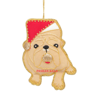 Décorations de Noël à suspendre Ornements de luxe pour sapin de Noël Décorations de Noël brodées à la main Ornements à suspendre de Noël - Product Image 1