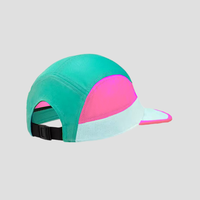 Casquette de camping unisexe personnalisable avec logo, 5 panneaux, couleurs vives, séchage rapide, maille flexible, légère, réglable, en nylon, toutes saisons