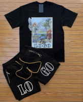 Nouveaux ensembles de t-shirts et shorts décontractés pour hommes en coton 100% pour l'hiver, respirants et confortables