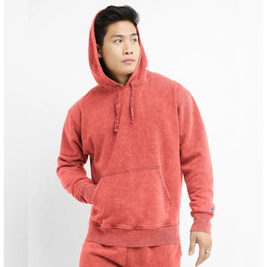 OEM/ODM Custom Made Acid Washed Pullover Hooded Sweatshirt 100% Cotton Fleece Heavyweight Fashionable Men's <b>Hoodie</b> - Product Image 1