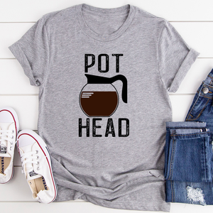 T-shirt en coton 100% Pot Head Coffee, tissu jersey respirant avec décoration logo - Product Image 2
