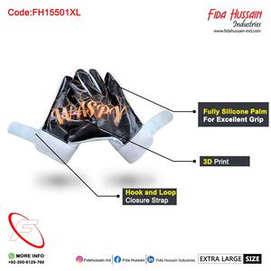 Gants de frappeur de baseball en cuir véritable avec impression 3D en silicone sur le devant, sublimation et dos imprimés pour le golf et les mains. - Product Image 3