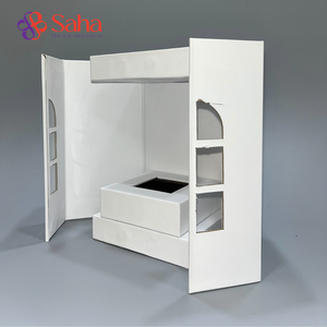 กล่องกระดาษคราฟท์เนื้อแข็งปรับแต่งได้ปรับแต่งได้กล่องเครื่องประดับกระดาษคราฟท์แบบแข็งพิมพ์โลโก้รีไซเคิลได้มีฝาปิดกันรังสียูวีฟอยล์เพื่อประโยชน์ในการทำลายนูน - Product Image 1