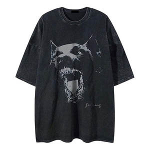 Streetwear OEM personnalisé t-shirts graphiques lavés vintage pour hommes t-shirt surdimensionné à épaules tombantes lavé à l'acide pour hommes personnalisé - Product Image 1