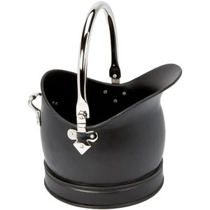 Ensemble de deux seaux à charbon en métal noir fini, ensemble de cheminée artisanal de haute qualité et accessoires, seau à charbon - Product Image 4