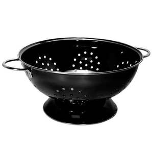 Stainless Steel <b>Colander</b> With deep bowl structure fine mesh design for thorough cleaning fruits vegetables pasta rice meals - Product Image 3