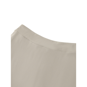High-Waist Flared A-Line Knit <b>Skirt</b> with Pockets Breathable Plus Size Denim Cotton Chiffon Embroidered - Product Image 6