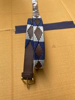 Collier de chien polo en cuir personnalisé avec combinaison de laisse multicolore
