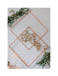 ฉากหลังเหล็กสีทองออกแบบเป็นเอกลักษณ์ฉากหลังตกแต่งขนาดและรูปร่างแบบกำหนดเองสำหรับใช้งานกลางแจ้งและในร่ม - Product Image 4