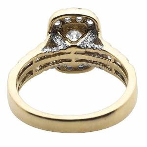 Joyería Iced Out 925 Plata elegante redondo Halo Moissanite compromiso diseño de lujo anillo regalo para mujeres - Product Image 5