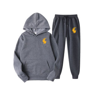 Ensemble de survêtement d'automne pour homme Pantalon de survêtement à capuche respirant de grande taille Costume décontracté deux pièces extensible dans les quatre sens - Product Image 6