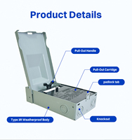   Boîtier de déconnexion CA 60A 240V homologué, en métal SPCC, certifié NEMA 3R 1429, pour usage extérieur, 10HP