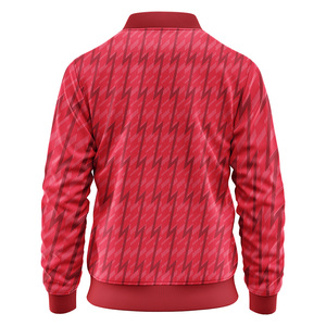 Logotipo personalizado 100% poliéster totalmente sublimado soporte cuello cremallera bordado béisbol bombardero Patchwork chaqueta High Street invierno - Product Image 6