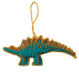 Llavero y accesorios para bolso con diseño de animales, bordado con cuentas de colores verde y dorado, de la India. - Product Image 1