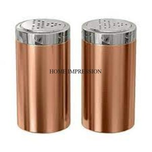 Molinillo de sal y pimienta de aspecto lujoso con textura martillada con acabado antiguo de cobre con base y mango chapados en oro para un mejor agarre - Product Image 4