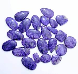 Charoite naturelle AAA + de qualité supérieure Cabochon de pierres précieuses en vrac Mélange de pierres précieuses en forme de charoite pour la fabrication de bijoux - Product Image 6