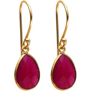 Boucles d'oreilles pendantes vintage faites à la main en argent sterling 925 plaqué or, avec améthyste marquise de 6x12 mm, pierre précieuse hydro-perforée pour femmes - Product Image 2